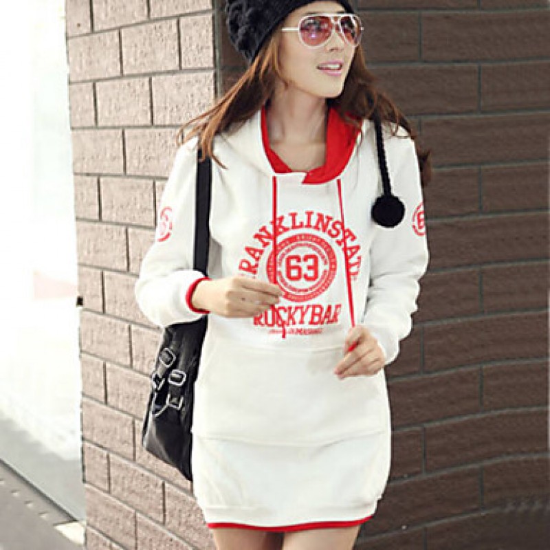 Women's Preppy Style Hood Long Sleeve Straight Warm Hoodies Women's Preppy Style Hood Long Sleeve Straight Warm Hoodies