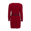 Women's OL Commuter Slim Waist Flod Tweed Plus Size Dress(with Strap)