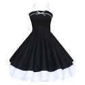 Women's Halter 50s Vintage Plus Sizes Swing Dress