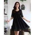 Women's Casual/Daily Cute Plus Size Dress U Neck Above Knee ? Length Sleeve Red / White / Black Summer Women's Casual/Daily Cute Plus Size Dress U Neck Above Knee ? Length Sleeve Red / White / Black Summer