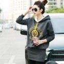 Women's Yellow/Gray Hoodies , Casual Long Sleeve Women's Yellow/Gray Hoodies , Casual Long Sleeve