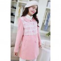 Maternity Long Coat , Casual/Lace Long Sleeve Cotton/Polyester