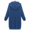 Women's Letter / Solid Blue / Black / Gray Hoodies , Vintage / Casual Hooded Long Sleeve
