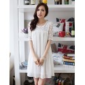 Women's Casual/Daily Cute Plus Size Dress U Neck Above Knee ? Length Sleeve Red / White / Black Summer Women's Casual/Daily Cute Plus Size Dress U Neck Above Knee ? Length Sleeve Red / White / Black Summer
