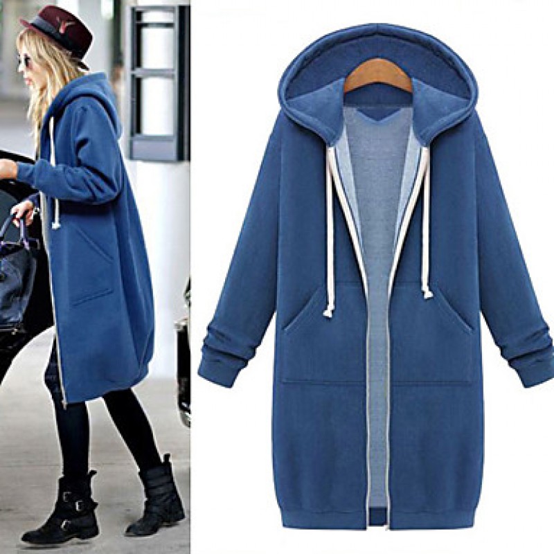 WinterWomen's Solid Color Multi-color Sweats & Hoodies , Sexy / Casual / Work Hoodie Long Sleeve WinterWomen's Solid Color Multi-color Sweats & Hoodies , Sexy / Casual / Work Hoodie Long Sleeve