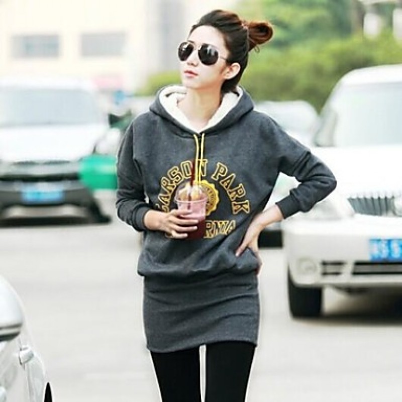 Women's Yellow/Gray Hoodies , Casual Long Sleeve Women's Yellow/Gray Hoodies , Casual Long Sleeve