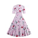 Women's Plus Size / Party/Cocktail Vintage Sheath / Swing Dress,Floral Sweetheart Knee-length ? Length