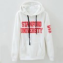 Women's Letter White / Yellow Hoodies , Casual Hooded Long Sleeve Women's Letter White / Yellow Hoodies , Casual Hooded Long Sleeve