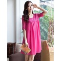 Women's Casual/Daily Cute Plus Size Dress U Neck Above Knee ? Length Sleeve Red / White / Black Summer Women's Casual/Daily Cute Plus Size Dress U Neck Above Knee ? Length Sleeve Red / White / Black Summer