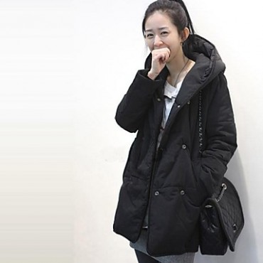 Maternity Long Coat , Casual Long Sleeve Cotton Blends Maternity Long Coat , Casual Long Sleeve Cotton Blends