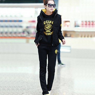 Women's Autumn New Print Hoodies Set(Top&Vest&Pant) , Casual Hooded Long Sleeve Women's Autumn New Print Hoodies Set(Top&Vest&Pant) , Casual Hooded Long Sleeve