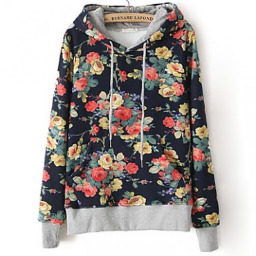 Women's Print Multi-color Hoodies , Casual Hooded Long Sleeve Women's Print Multi-color Hoodies , Casual Hooded Long Sleeve